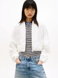 White Logo Tape Water Repellent Bomber Jacket  Women