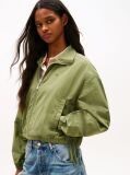 Green Water Repellent Tie Side Zip-Thru Jacket  Women