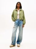 Green Water Repellent Tie Side Zip-Thru Jacket  Women