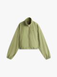 Green Water Repellent Tie Side Zip-Thru Jacket  Women