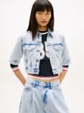Denim Cropped Denim Trucker Jacket  Women