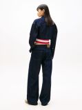 Denim Pleated Mid Rise Loose Straight Leg Jeans  Women