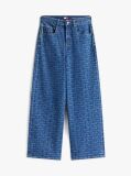 Denim Spell-Out Mid Rise Loose Jeans  Women