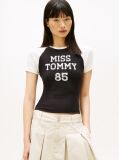 Black Logo Slim Raglan Sleeve T-Shirt  Women