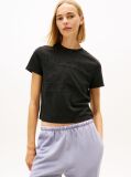 Μαύρο T-Shirt Με Κλασσική Λαιμόκοψη Και Λογότυπο  Γυναίκες
