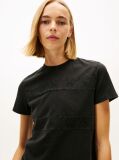 Μαύρο T-Shirt Με Κλασσική Λαιμόκοψη Και Λογότυπο  Γυναίκες