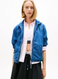 Denim Zip-Thru Chambray Denim Jacket  Women