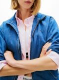 Denim Zip-Thru Chambray Denim Jacket  Women