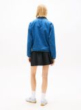Denim Zip-Thru Chambray Denim Jacket  Women