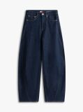 Denim Mid Rise Twisted Tapered Barrel Leg Jeans  Women