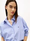 Μπλε Oversized Πουκάμισο Με Cropped Μήκος  Γυναίκες