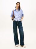 Μπλε Oversized Πουκάμισο Με Cropped Μήκος  Γυναίκες