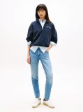 Denim Whiskered Mid Rise Slim Jeans  Women