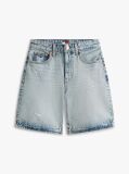 Denim Mia Distressed Relaxed Denim Bermuda Shorts  Women