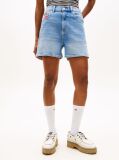 Denim Colour-Blocked Coin Pocket Mom Denim Shorts  Women