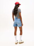Denim Colour-Blocked Coin Pocket Mom Denim Shorts  Women