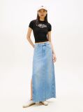 Denim Claire Whiskered Split Maxi Denim Skirt  Women