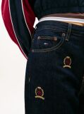 Denim Mia Crest Embroidery Relaxed Straight Leg Jeans  Women