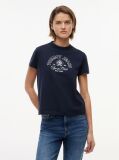 Μπλε Heritage T-shirt Με Λογότυπο Σε Κανονική Γραμμή  Γυναίκες