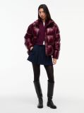 Purple Shiny Down Ripstop Relaxed Puffer Jacket  Women