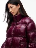 Purple Shiny Down Ripstop Relaxed Puffer Jacket  Women
