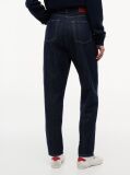 Denim Ultra High Rise Tapered Mom Jeans With Linen  Women