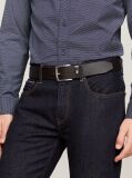 Brown Denton Flag Logo Leather Belt  Men