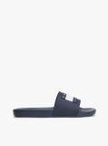 Blue Essential Flag Badge Pool Slides  Men