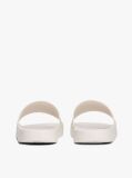 White Essential Flag Badge Pool Slides  Men