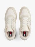White Essential Retro Leather Basketball Trainers  Men