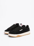 Μαύρο Δερμάτινα Σουέτ Sneakers  Άνδρες