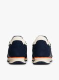 Blue Retro Mixed Texture Serrated Trainers  Men