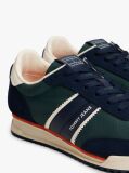 Blue Retro Mixed Texture Serrated Trainers  Men