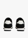 Black Mixed Texture Contrast Heel Trainers  Men