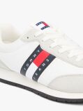 Beige Mixed Texture Contrast Heel Trainers  Men