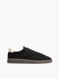 Black The Greenwich Logo Suede Court Sneakers  Men