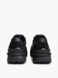 Black Colour-Blocked Mixed Texture Cleat Sneakers  Men