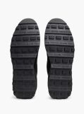 Black Colour-Blocked Mixed Texture Cleat Sneakers  Men