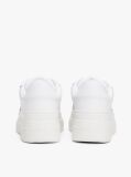 White Essential Retro Fine-Cleat Leather Flatform Trainers  Women