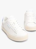 Blue Essential Leather Contrast Cupsole Trainers  Women