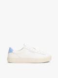 Blue Essential Leather Contrast Cupsole Trainers  Women