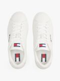 White Essential Leather Contrast Cupsole Trainers  Women