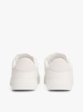 White Essential Leather Contrast Cupsole Trainers  Women