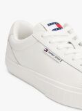 White Essential Leather Contrast Cupsole Trainers  Women