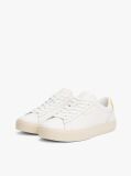Yellow Essential Leather Contrast Cupsole Trainers  Women
