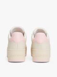 Pink Essential Leather Fine-Cleat Flatform Trainers  Women