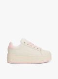 Pink Essential Leather Fine-Cleat Flatform Trainers  Women