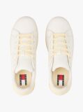 White Essential Leather Fine-Cleat Flatform Trainers  Women