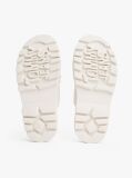 White Leather Double Strap Cleat Sandals  Women