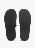 Black Leather Strappy Platform Sandals  Women